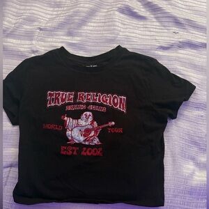 True Religion womens Black Graphic T-Shirt